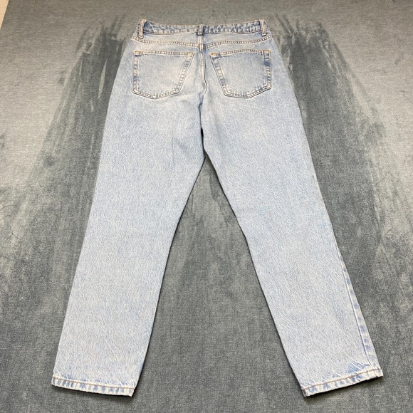 Topshop Denim - Topshop Jeans Womens 28x26.5 Blue Denim Travel High Rise Distressed Tapered Leg